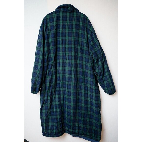 L.L. Bean Men's Scotch Plaid Flannel Robe Black watch tartan belt SEE XXL - Picture 4 of 6